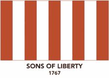 red and white stripes with the words sons of liberty 1776