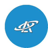 a blue circle with a white letter a in the middle