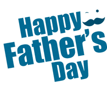 a happy father 's day sign with a mustache on it