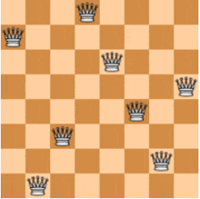 a chess board with crowns on it in a repeating pattern