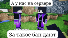 two minecraft characters are standing next to each other with the words " ay hac ha servere " above them