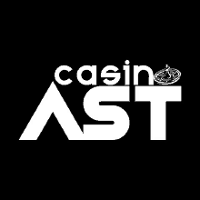 a logo for casino ast with a roulette wheel on it