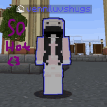 a screenshot of a minecraft skin that says so hat on it