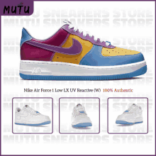 nike air force 1 low lx uv reactive w 100 % authentic muti sneakers store