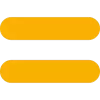 a yellow equal sign on a white background .