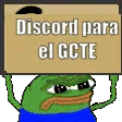 a pixel art of a frog holding a cardboard sign that says `` discord para el gcte '' .