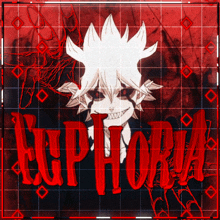 a drawing of a monster with the word euphoria in red letters