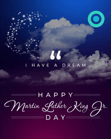 a poster for martin luther king jr. day with a quote