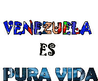 a sign that says venezuela es pura vida on a white background