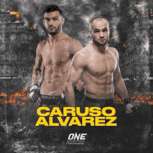 a poster for a one championship fight between caruso alvarez