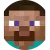 a pixel art of a minecraft character with a beard and blue eyes .