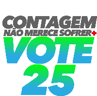 a logo for contagem nao merece sofrer + vote 25