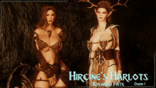 a poster for the video game hircine 's harlots chapter 1