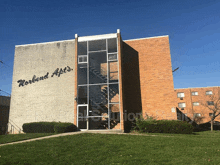 a brick apartment building with the words norbend apartments written on it