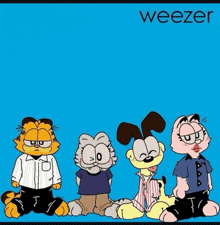 a weezer album cover with garfield and his friends