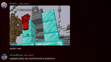 a screenshot of a minecraft game shows a spider man