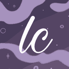 a purple background with the letter lc in white