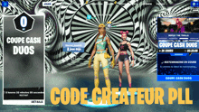 a screenshot of a video game with the words code createur pll on the bottom