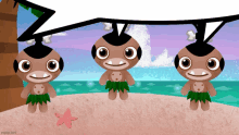 a cartoon of three monkeys on a beach with a banner that says ' imgflip.com ' on it