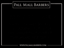 a man is getting his beard trimmed by a pall mall barber