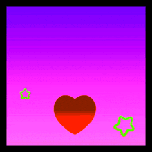 a purple and pink background with a red heart in the middle