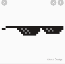 a picture of a pair of pixelated glasses with the name miskal design on the bottom