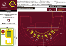 a drawing of a lucky draw baccarat table with measurements