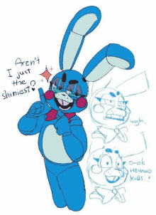 a drawing of bonnie from five nights at freddy s