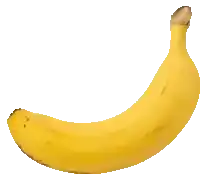 a yellow banana on a white background with a few spots