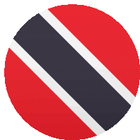 a red circle with a black white and blue stripe