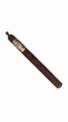 a cigar with a gold label that says ' antonio ' on it