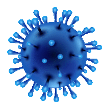 a close up of a blue sphere with a white background