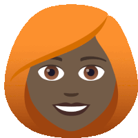 a cartoon drawing of a woman 's face with red hair