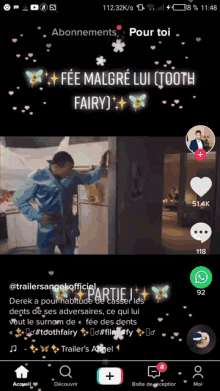 a screenshot of a tooth fairy advertisement