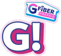 a logo for g fiber prepaid with the letter g on it