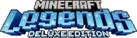 a logo for minecraft legends deluxe edition