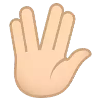 an icon of a hand with four fingers