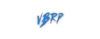 the word vbrp is written in blue letters on a white background