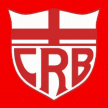 a red and white logo with the letter crb on it