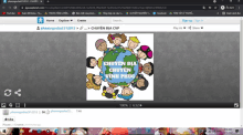 a computer screen shows a cartoon of people around a globe with the words " chuyen dia chuyen vinh phúc "