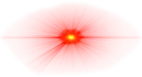 a red star with a yellow center is shining on a white background