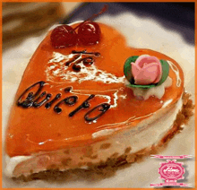 a heart shaped cake with the word quiero written on it