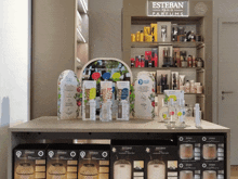 a display of esteban paris parfums products on a counter