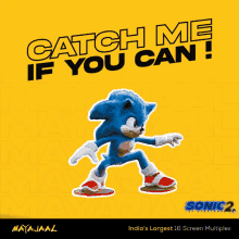 a poster for sonic the hedgehog 2 shows a shadow of sonic