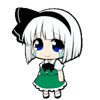 a drawing of a girl with white hair and blue eyes crying