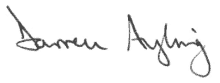 a close up of a person 's signature on a piece of paper .