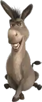 a cartoon donkey with a big smile on his face