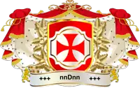 a coat of arms with the letters nndnn on the bottom