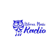 a logo for hiboux music radio with an owl