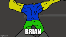 a drawing of a cartoon character with the name brian